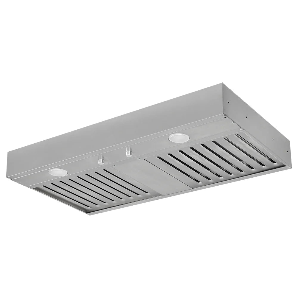 36" White Glazed Hammered Copper Range Hood with 735 CFM Blower-DirectSinks