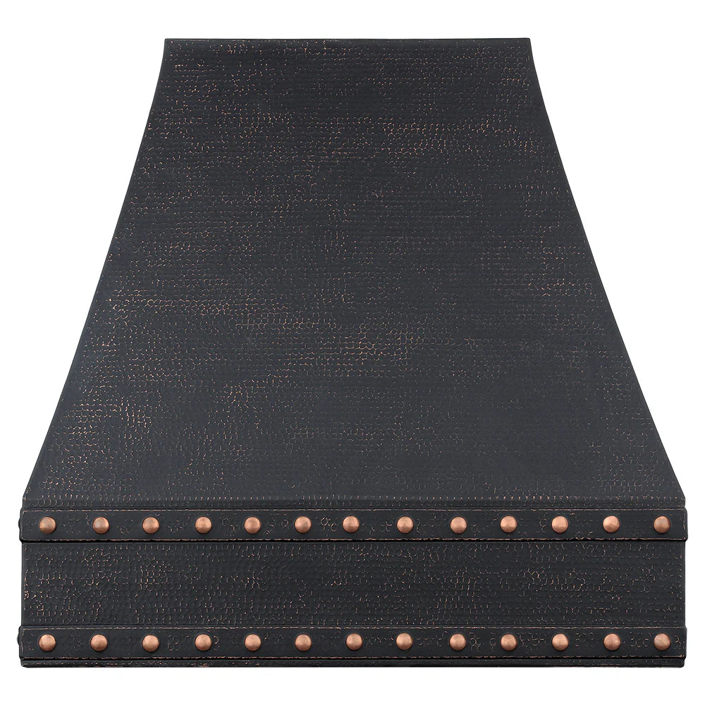 36" Black Glazed Hammered Copper Range Hood with 735 CFM Blower-DirectSinks