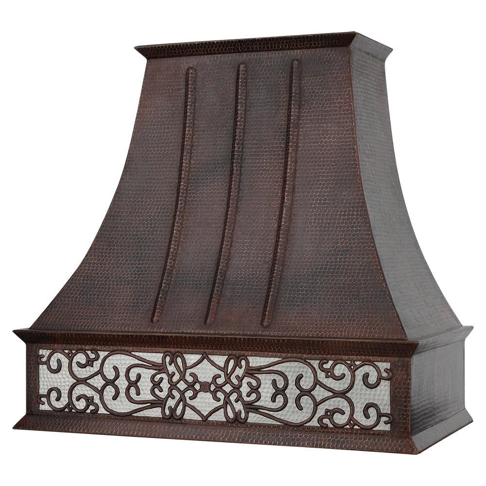 38" Copper & Nickel Range Hood with 1250 CFM Blower-DirectSinks