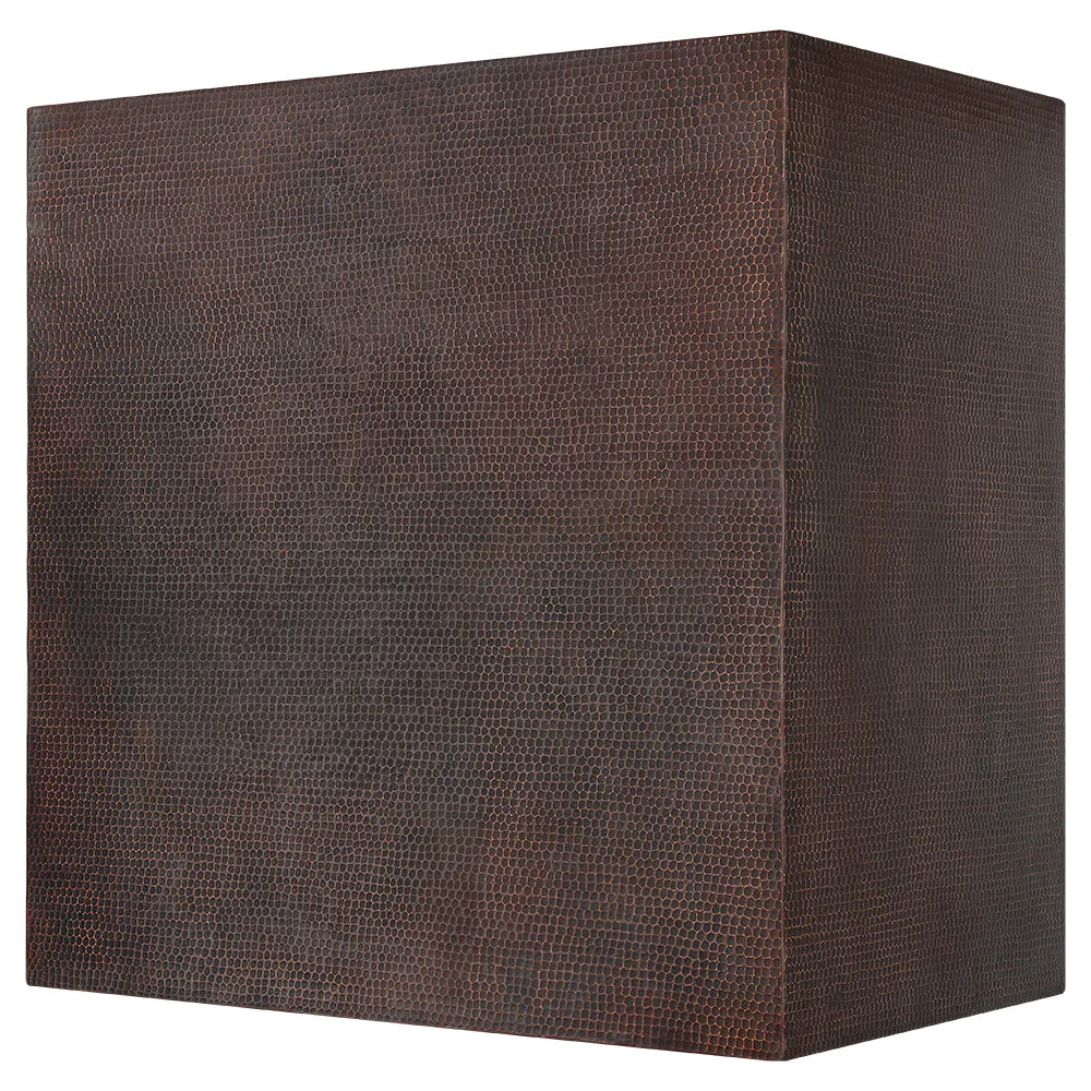 36" Box-Style Hammered Copper Range Hood with 1250CFM Blower-DirectSinks