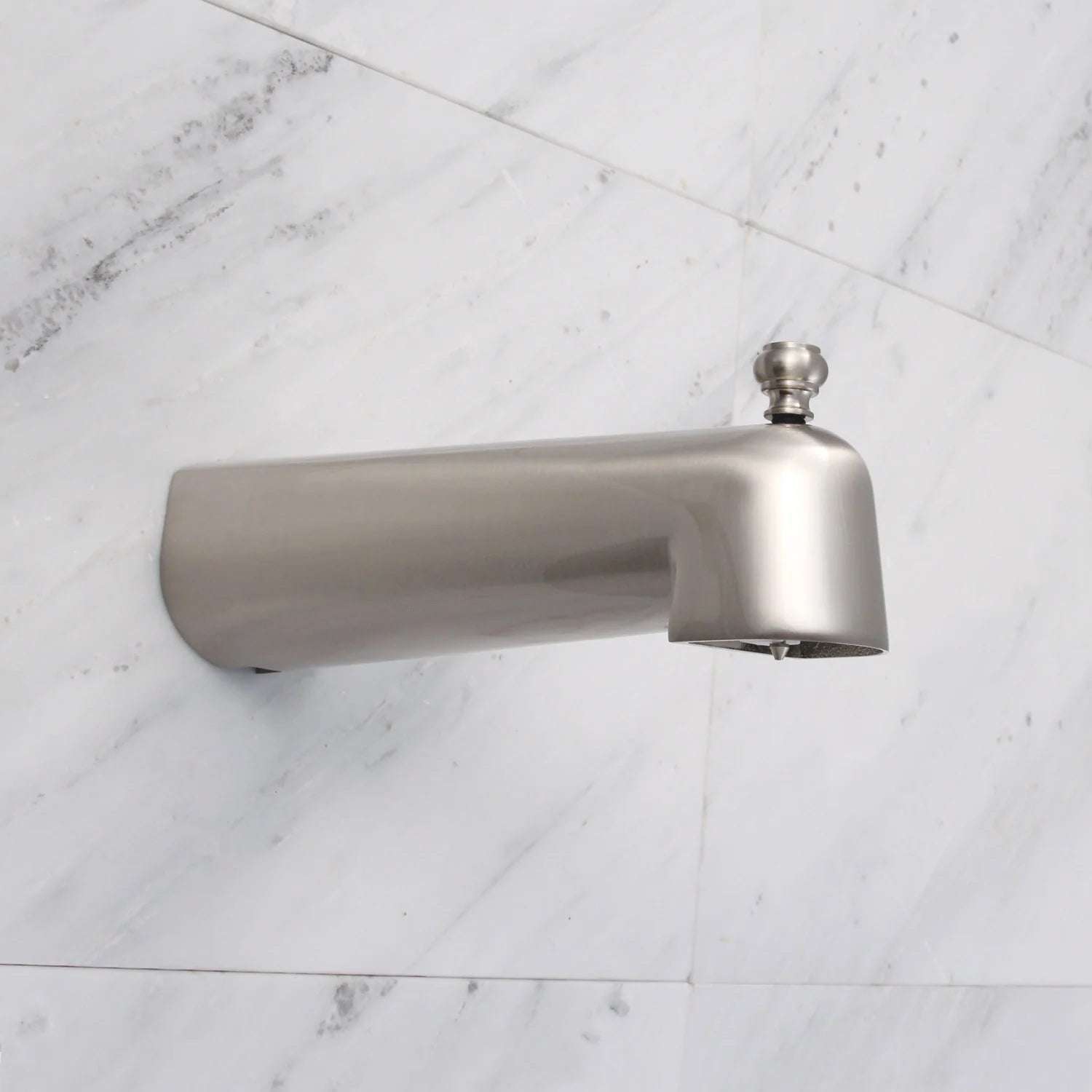 Kingston Brass 10" Brass Tub Spout with Diverter in Brushed Nickel