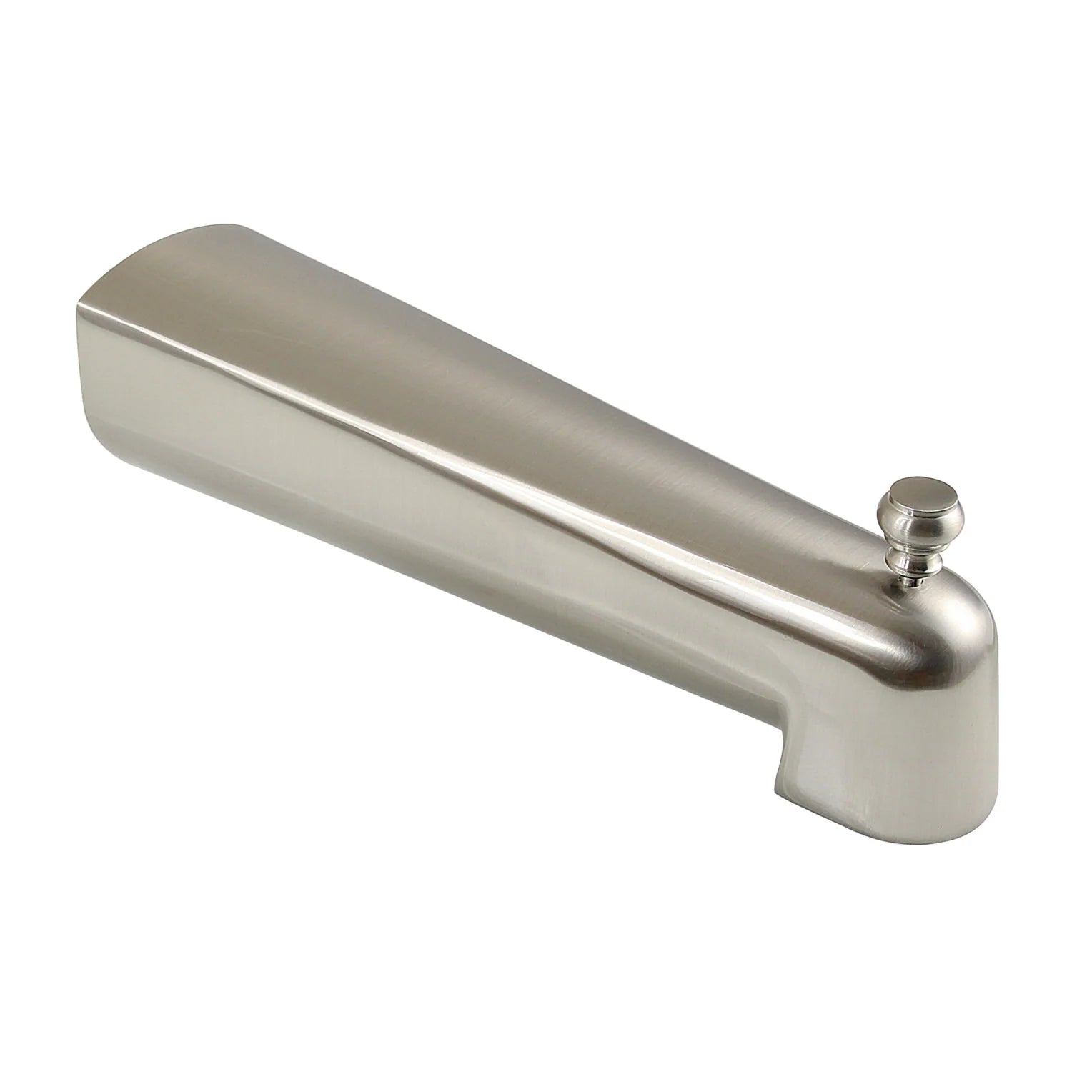 Kingston Brass 10" Brass Tub Spout with Diverter in Brushed Nickel