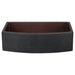 33" Hammered Copper Rounded Apron Front Single Basin Kitchen Sink in Glazed Black-DirectSinks