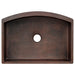 33" Hammered Copper Rounded Apron Front Single Basin Kitchen Sink in Glazed White-DirectSinks