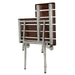 28" x 21" Wall Mount Fold Down Shower Seat with Additional Floor Supports in Dark Mahogany Wood Grain & Stainless-DirectSinks