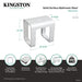 Cube Bathroom Stool in Composite Matte White-DirectSinks