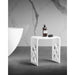 Lattice Side Bathroom Stool in Composite Matte White-DirectSinks