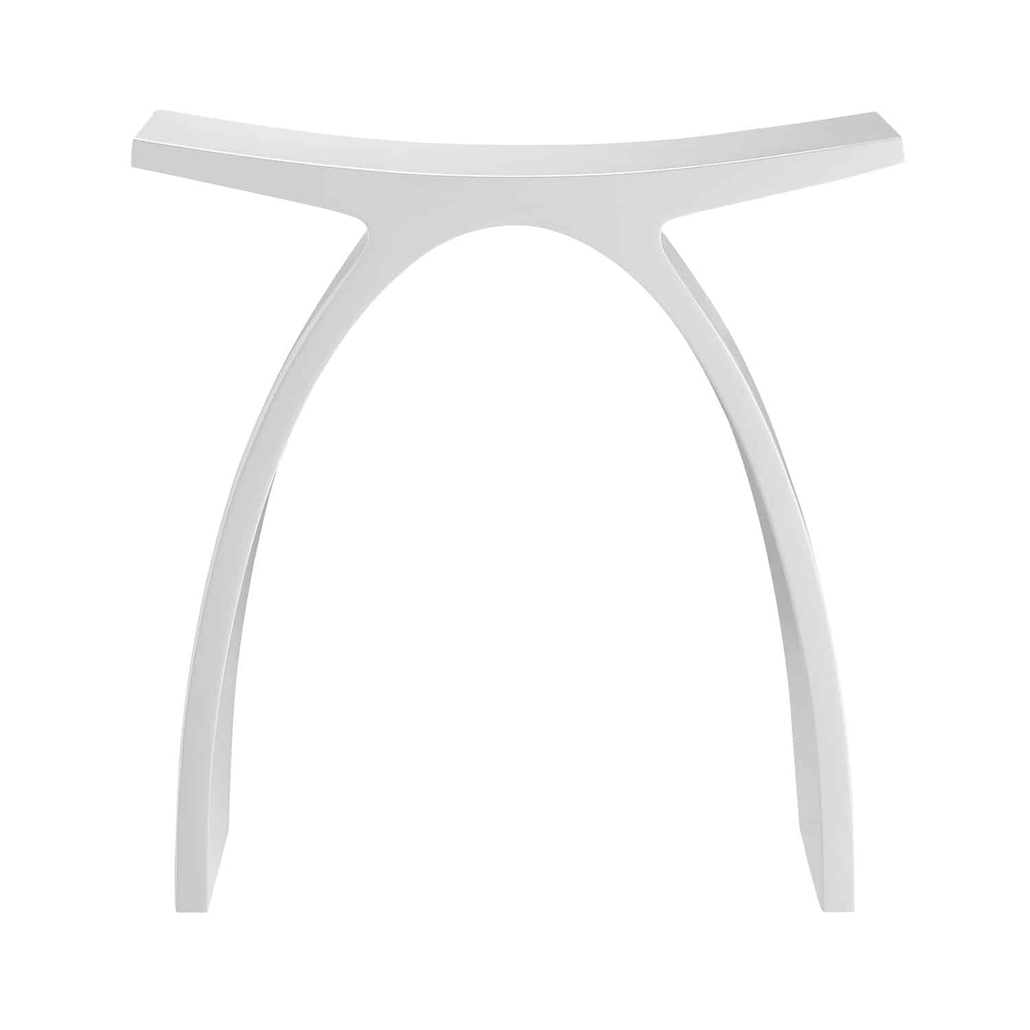 Arched Bathroom Stool in Composite Matte White-DirectSinks