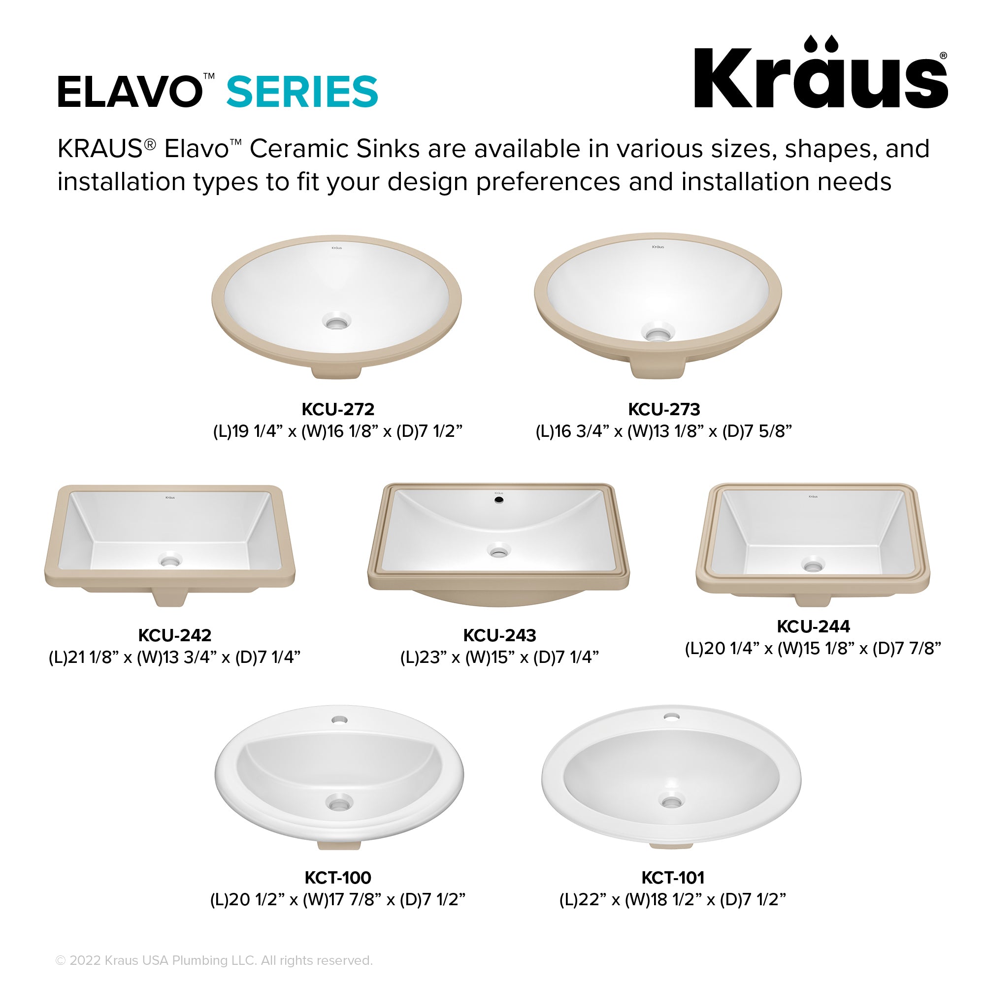 KRAUS Elavo 20-1/2" Oval Porcelain Drop In Bathroom Sink in White