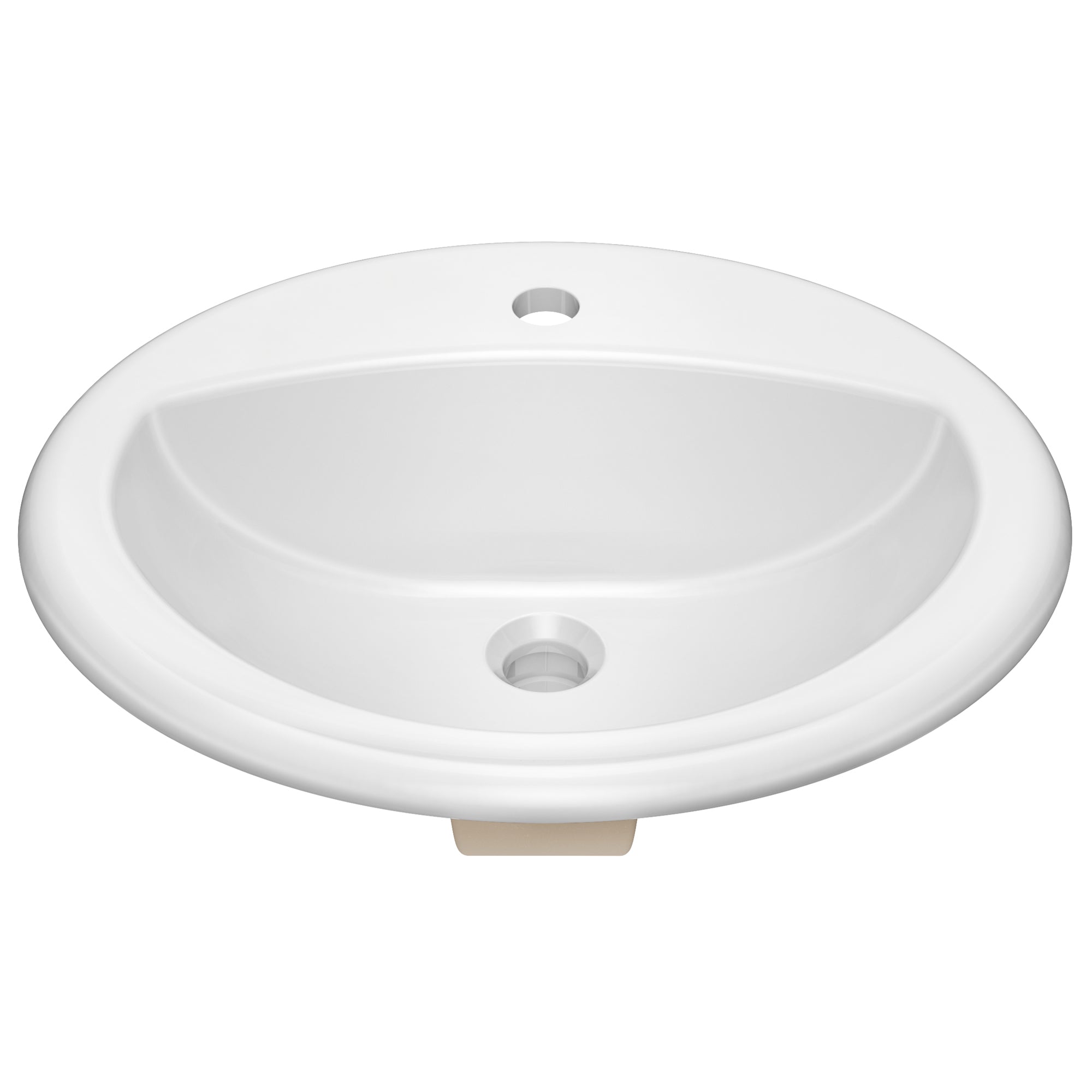 KRAUS Elavo 20-1/2" Oval Porcelain Drop In Bathroom Sink in White