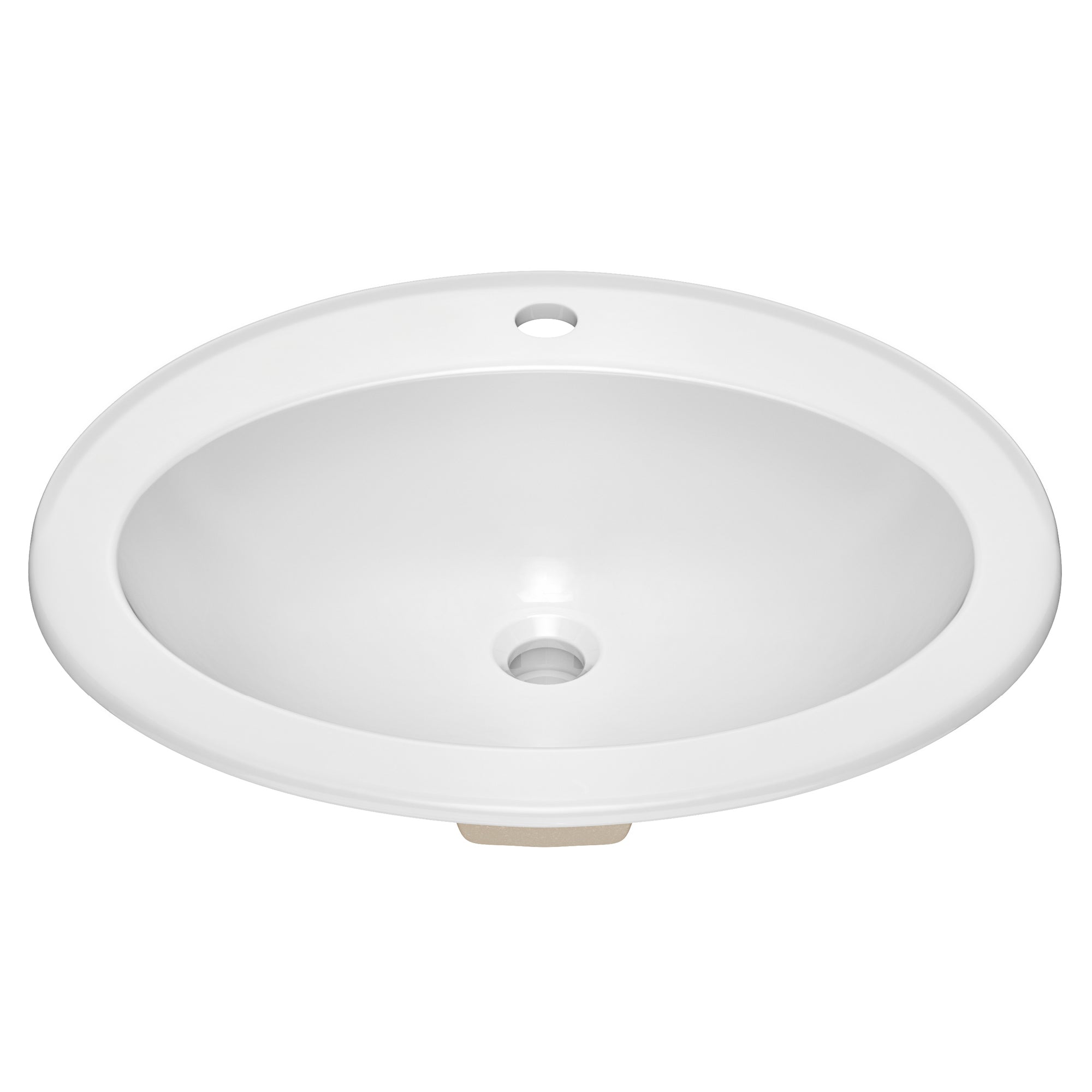 KRAUS Elavo 22" Oval Porcelain Drop In Bathroom Sink in White