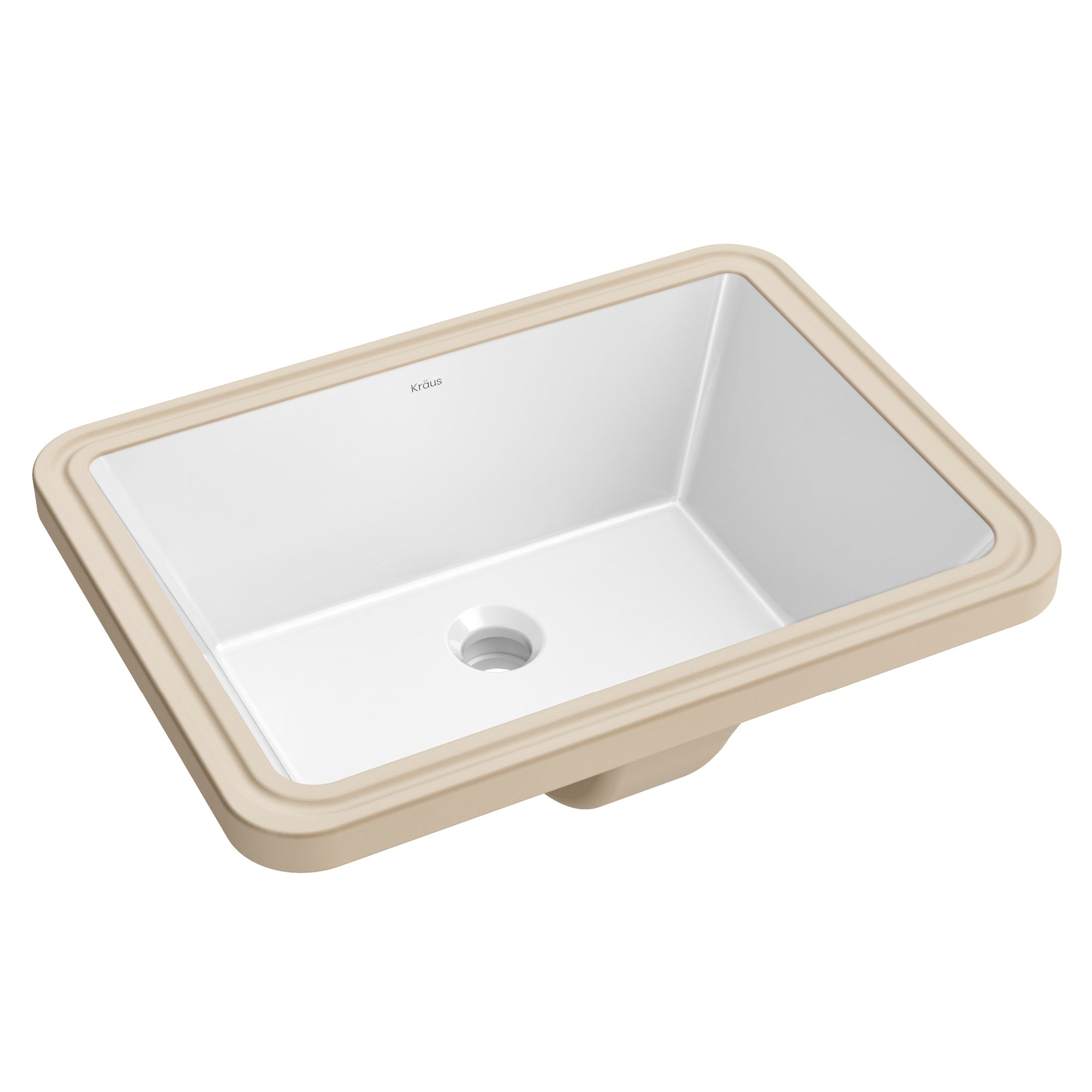 KRAUS Elavo 20-1/4" Rectangular Porcelain Undermount Bathroom Sink in White