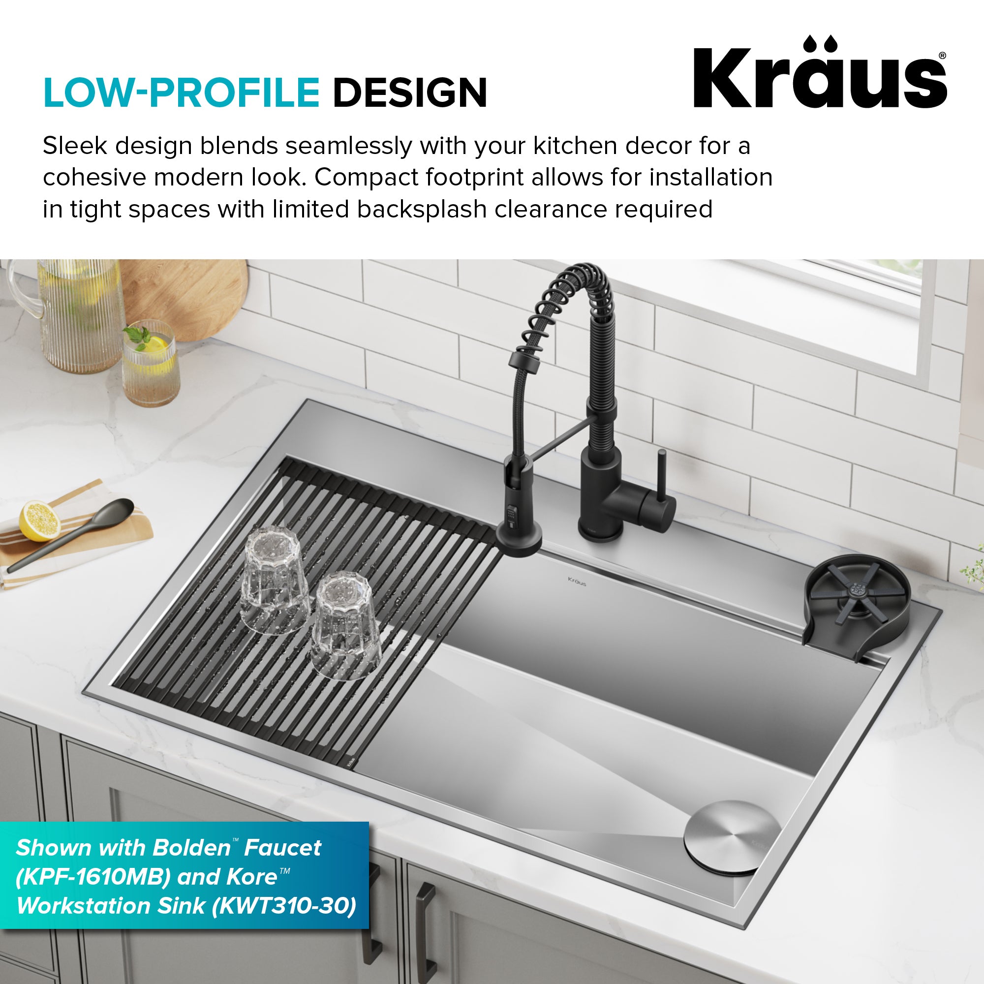 KRAUS Glass Rinser in Matte Black-DirectSinks