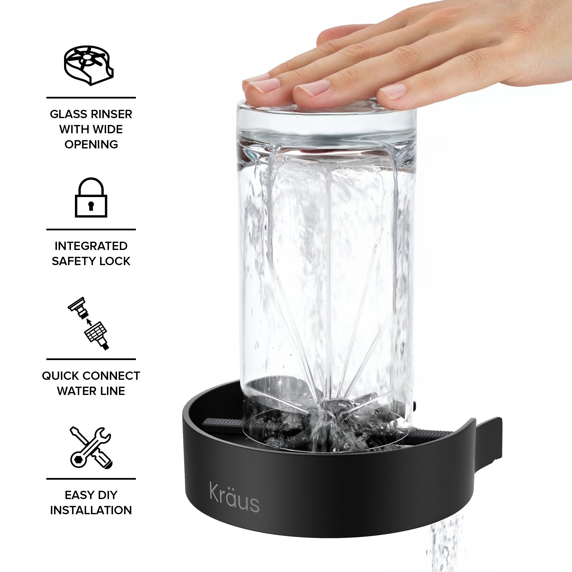 KRAUS Glass Rinser in Matte Black-DirectSinks