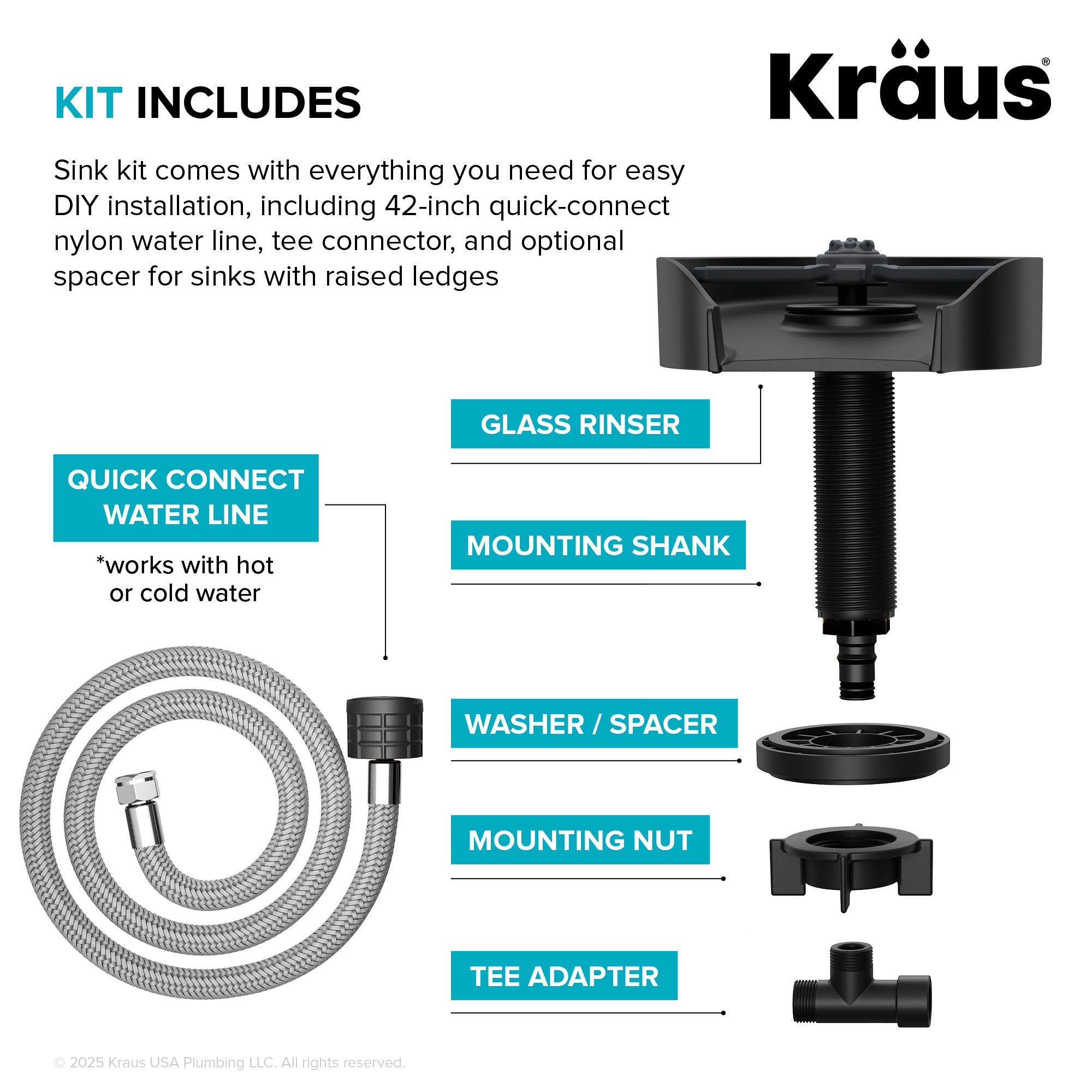 KRAUS Glass Rinser in Matte Black-DirectSinks