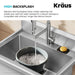 KRAUS Standart Pro 32” 18-Gauge Stainless Steel Single Bowl Commercial Style Laundry Utility Sink-DirectSinks