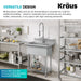 KRAUS Standart Pro 32” 18-Gauge Stainless Steel Single Bowl Commercial Style Laundry Utility Sink-DirectSinks