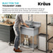 KRAUS Standart Pro 32” 18-Gauge Stainless Steel Single Bowl Commercial Style Laundry Utility Sink-DirectSinks