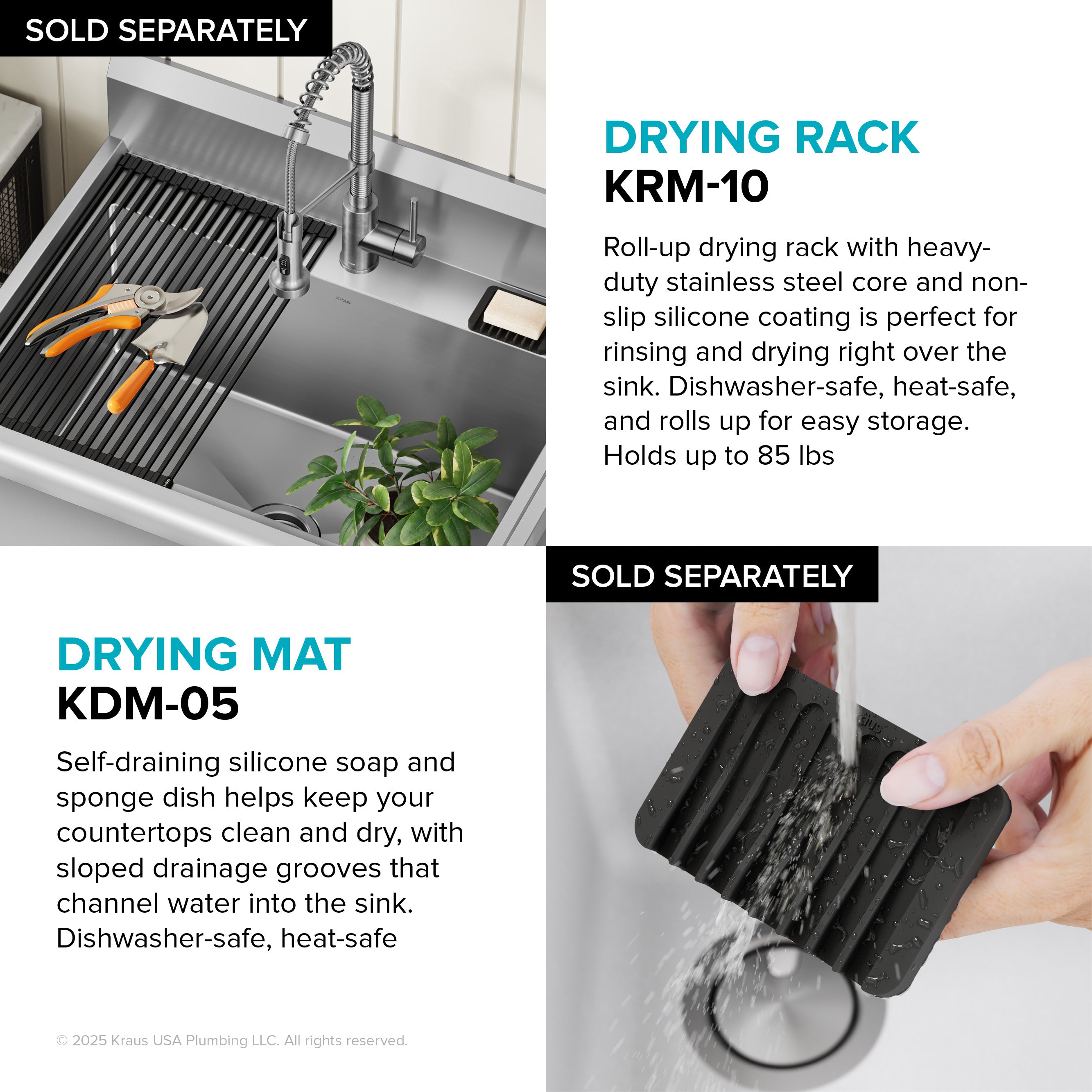 KRAUS Standart Pro 32” 18-Gauge Stainless Steel Single Bowl Commercial Style Laundry Utility Sink-DirectSinks