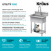 KRAUS Standart Pro 32” 18-Gauge Stainless Steel Single Bowl Commercial Style Laundry Utility Sink-DirectSinks