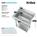 KRAUS Standart Pro 32” 18-Gauge Stainless Steel Single Bowl Commercial Style Laundry Utility Sink-DirectSinks