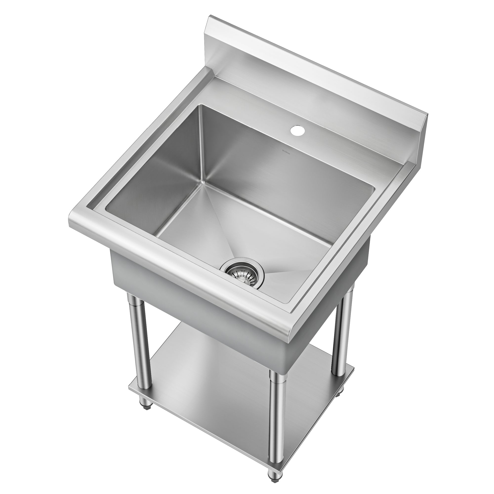KRAUS Standart Pro 24” Wide Stainless Steel Laundry Utility Sink