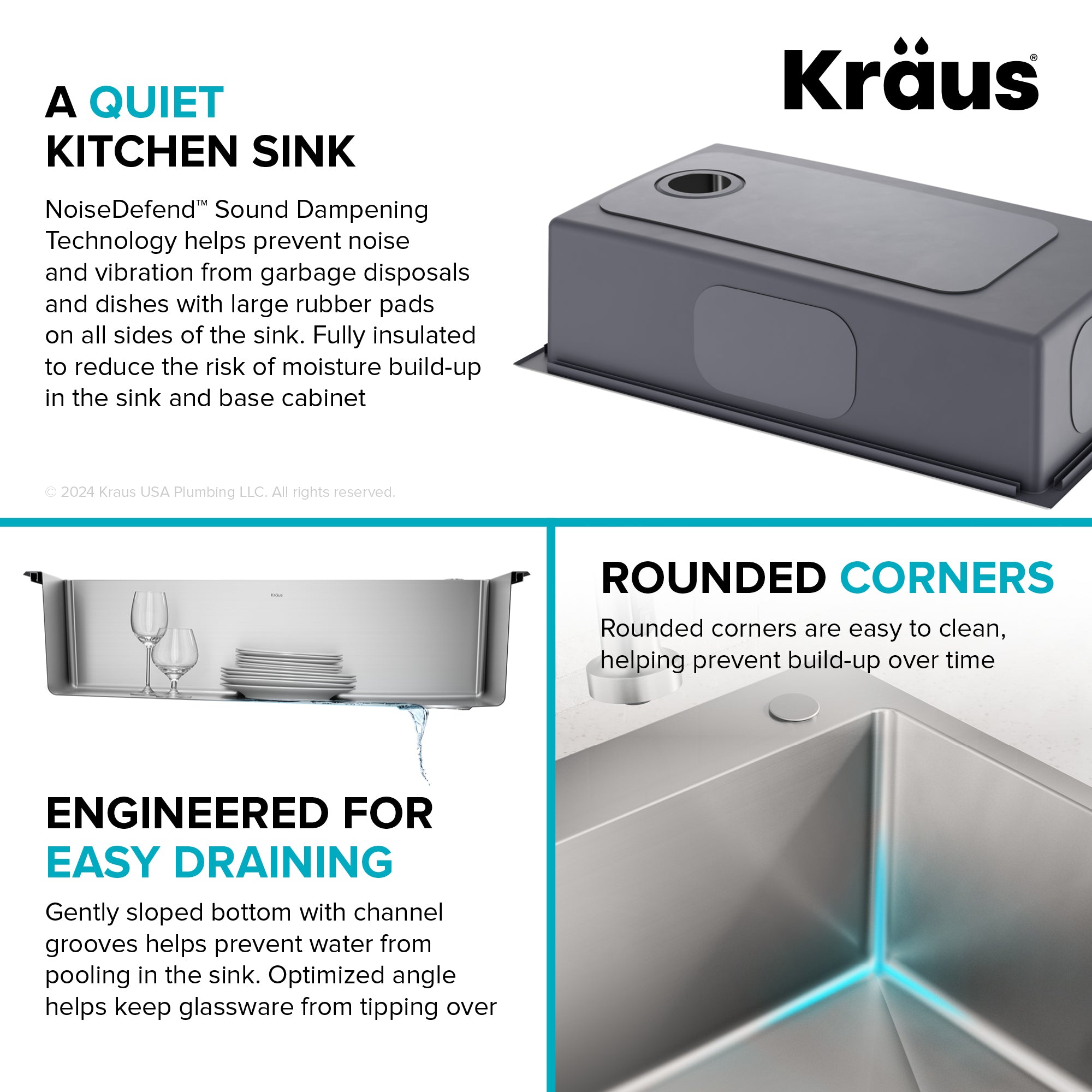 KRAUS 33” Topmount Single Bowl Stainless Steel Kitchen Sink