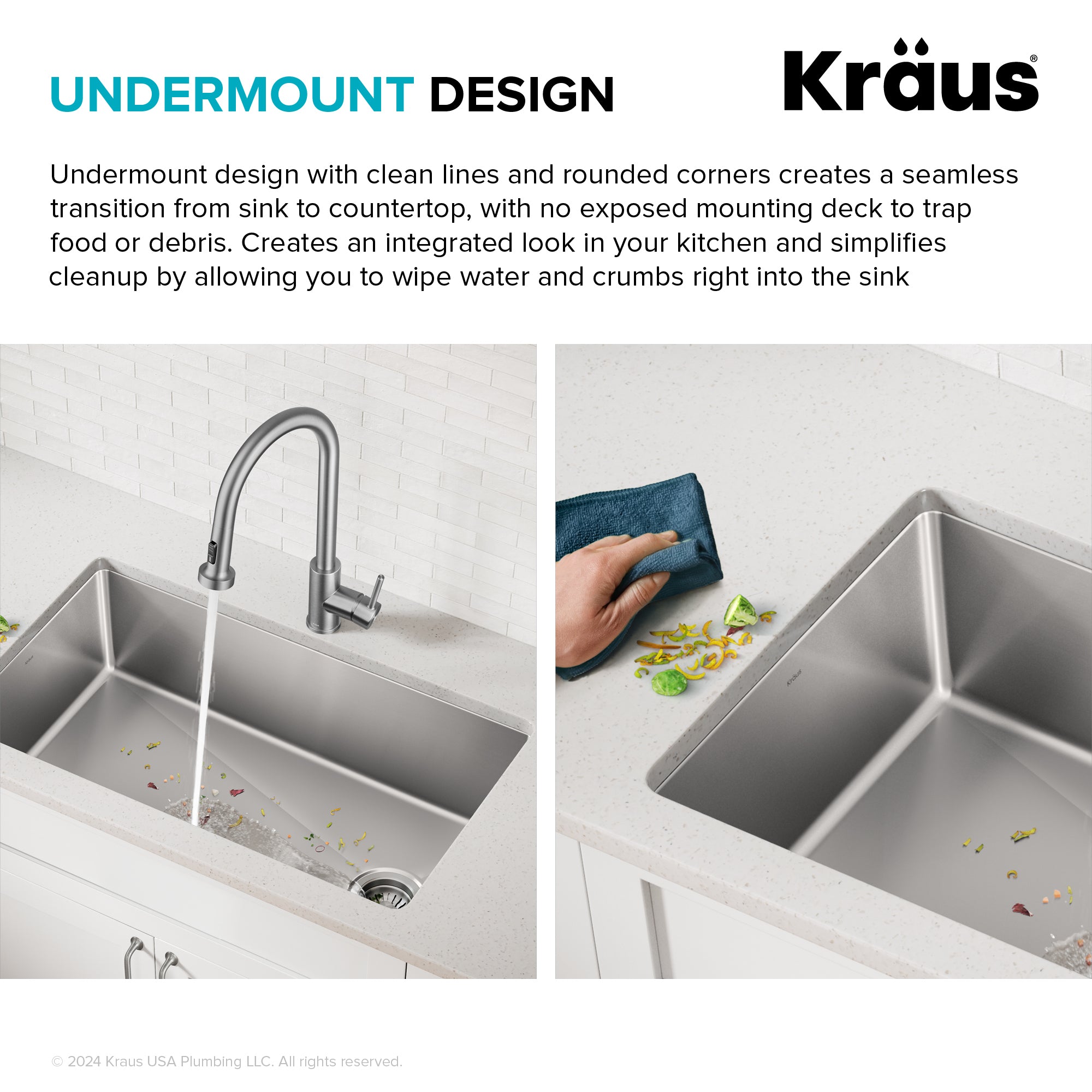 KRAUS 15” Undermount Single Bowl Stainless Steel Kitchen Bar Sink