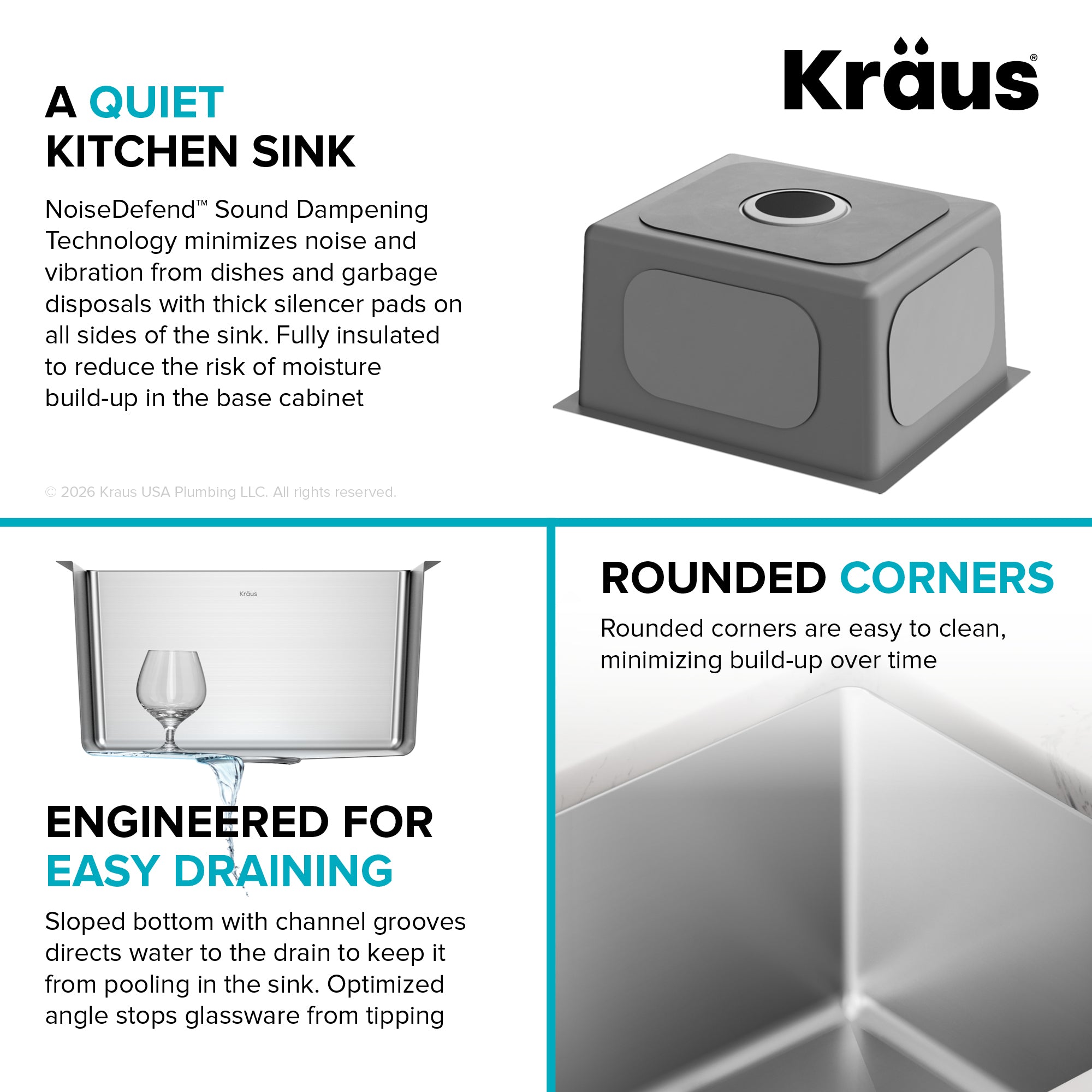 KRAUS Fairlane 17” Undermount Bar 18-Gauge Stainless Steel Kitchen Sink