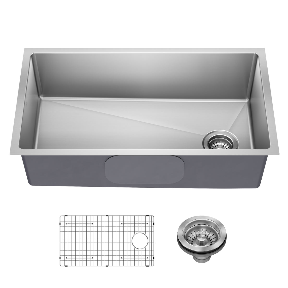 KRAUS 33” Undermount SideDraom Stainless Steel Kitchen Sink — DirectSinks