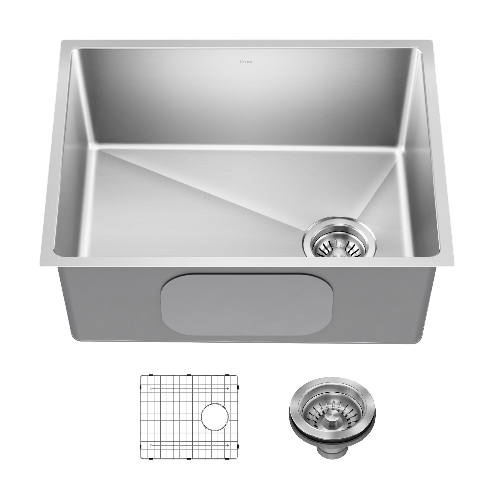 KRAUS Fairlane 23” Undermount Single Bowl 18-Gauge Stainless Steel Kitchen Sink