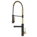 KRAUS Artec Pro 2-Function Single Handle Pull Down Kitchen Faucet in Brushed Brass & Matte Black-DirectSinks