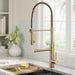 KRAUS Artec Pro 2-Function Single Handle Pull Down Kitchen Faucet in Brushed Brass-DirectSinks