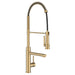 KRAUS Artec Pro 2-Function Single Handle Pull Down Kitchen Faucet in Brushed Brass-DirectSinks
