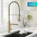 KRAUS Artec Pro 2-Function Single Handle Pull Down Kitchen Faucet in Brushed Brass-DirectSinks