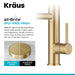 KRAUS Artec Pro 2-Function Single Handle Pull Down Kitchen Faucet in Brushed Brass-DirectSinks