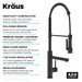 KRAUS Artec Pro 2-Function Single Handle Pull Down Kitchen Faucet in Matte Black-DirectSinks