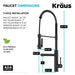 KRAUS Artec Pro 2-Function Single Handle Pull Down Kitchen Faucet in Matte Black-DirectSinks