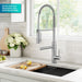 KRAUS Artec Pro 2-Function Single Handle Pull Down Kitchen Faucet in Spot-Free Stainless Steel-DirectSinks
