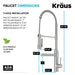KRAUS Artec Pro 2-Function Single Handle Pull Down Kitchen Faucet in Spot-Free Stainless Steel-DirectSinks