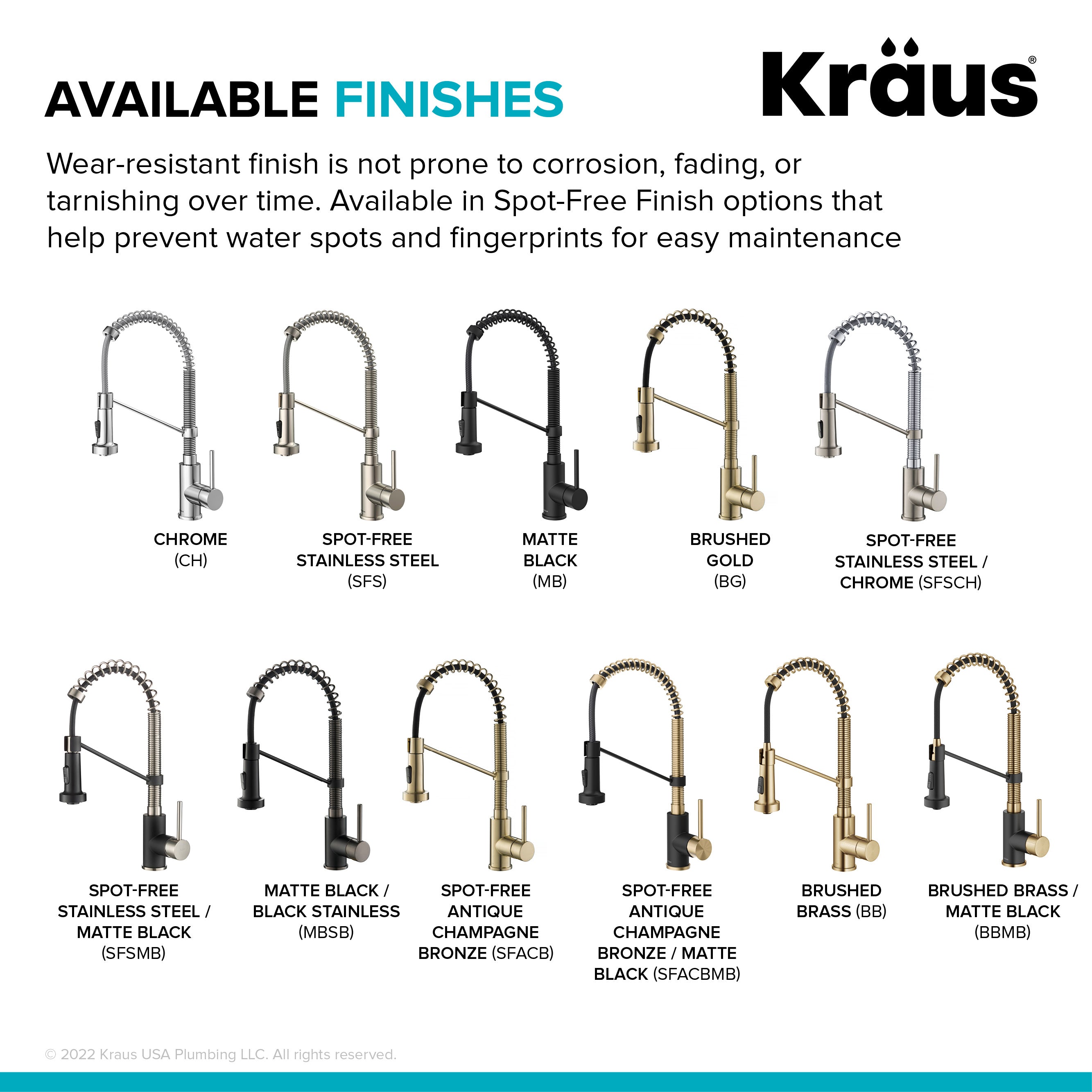 KRAUS Bolden Commercial Style Pull-Down Single Handle 18-Inch Kitchen Faucet in Brushed Brass