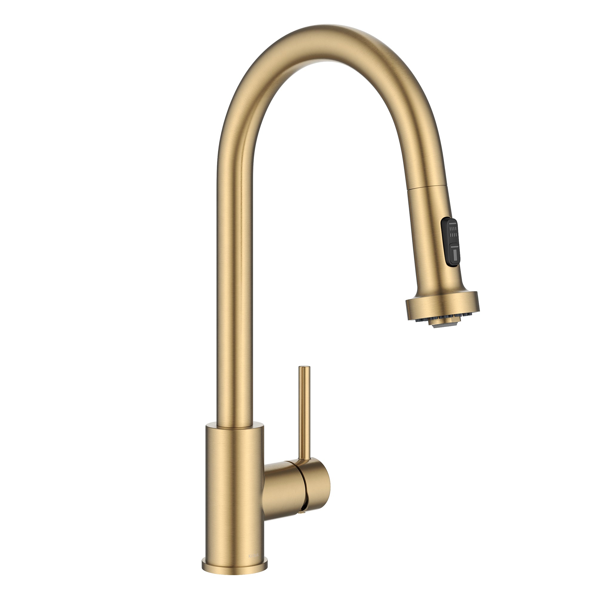 KRAUS 2-Function Single Handle Pull Down Kitchen Faucet in Spot-Free Brushed Brass