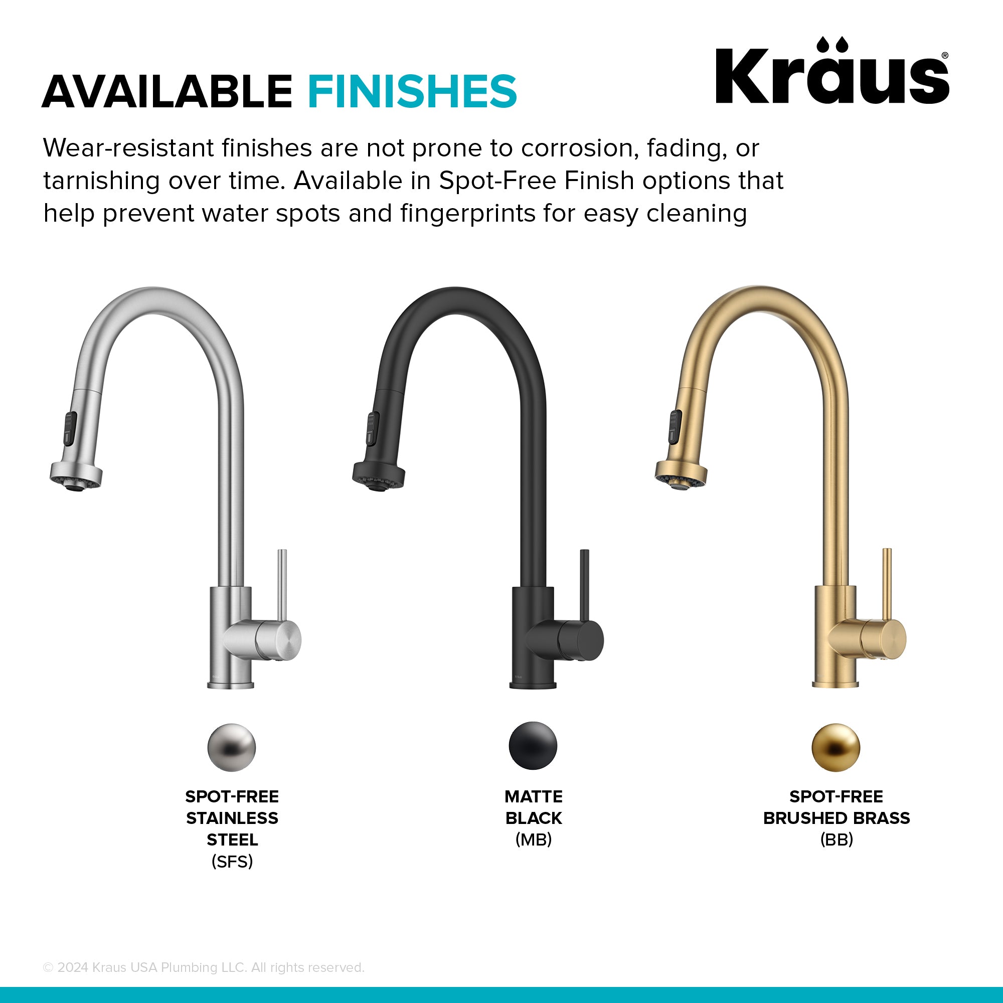 KRAUS 2-Function Single Handle Pull Down Kitchen Faucet in Matte Black