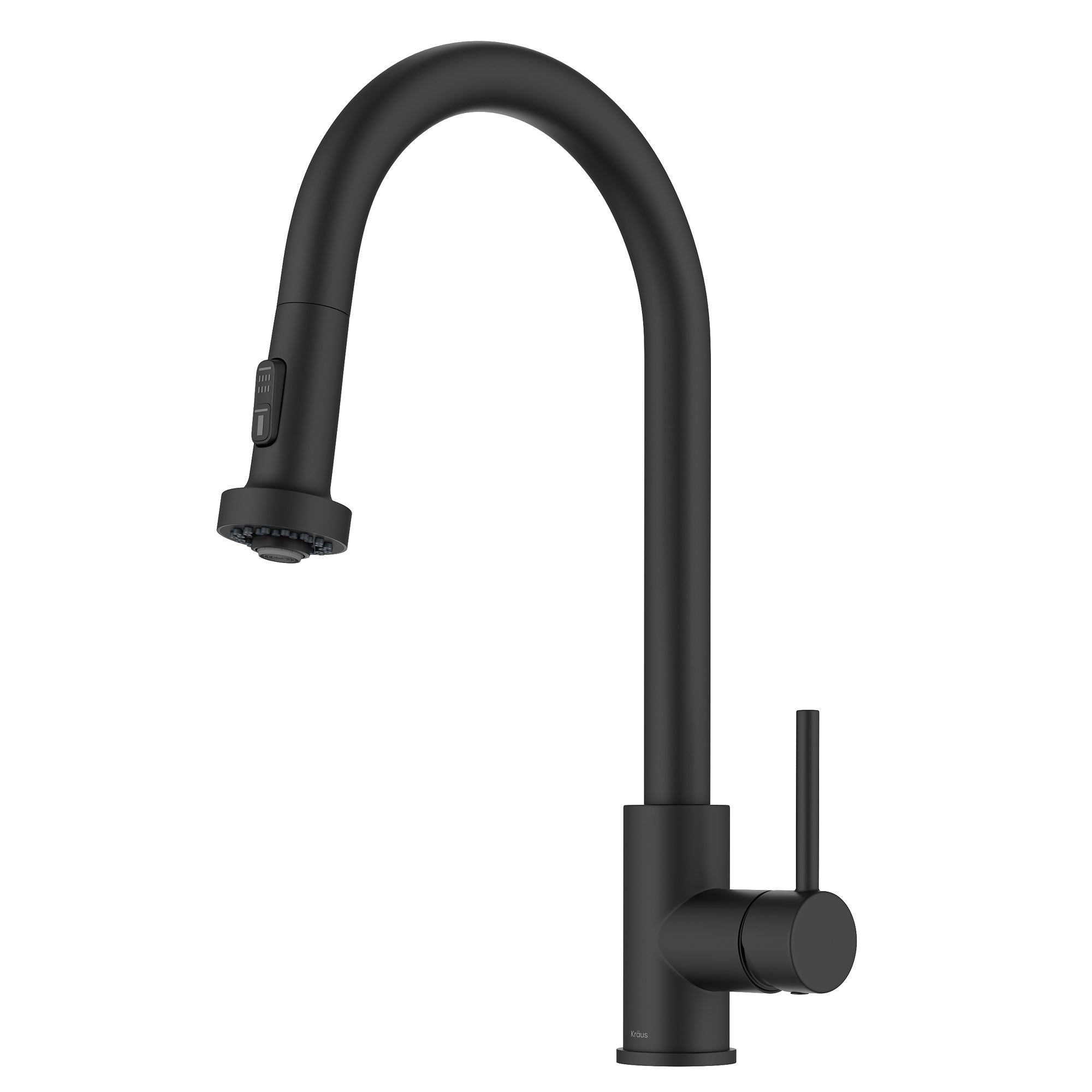 KRAUS 2-Function Single Handle Pull Down Kitchen Faucet in Matte Black