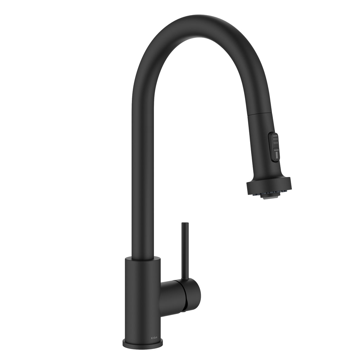 KRAUS Single Handle Pull Down Kitchen Faucet in Matte Black — DirectSinks