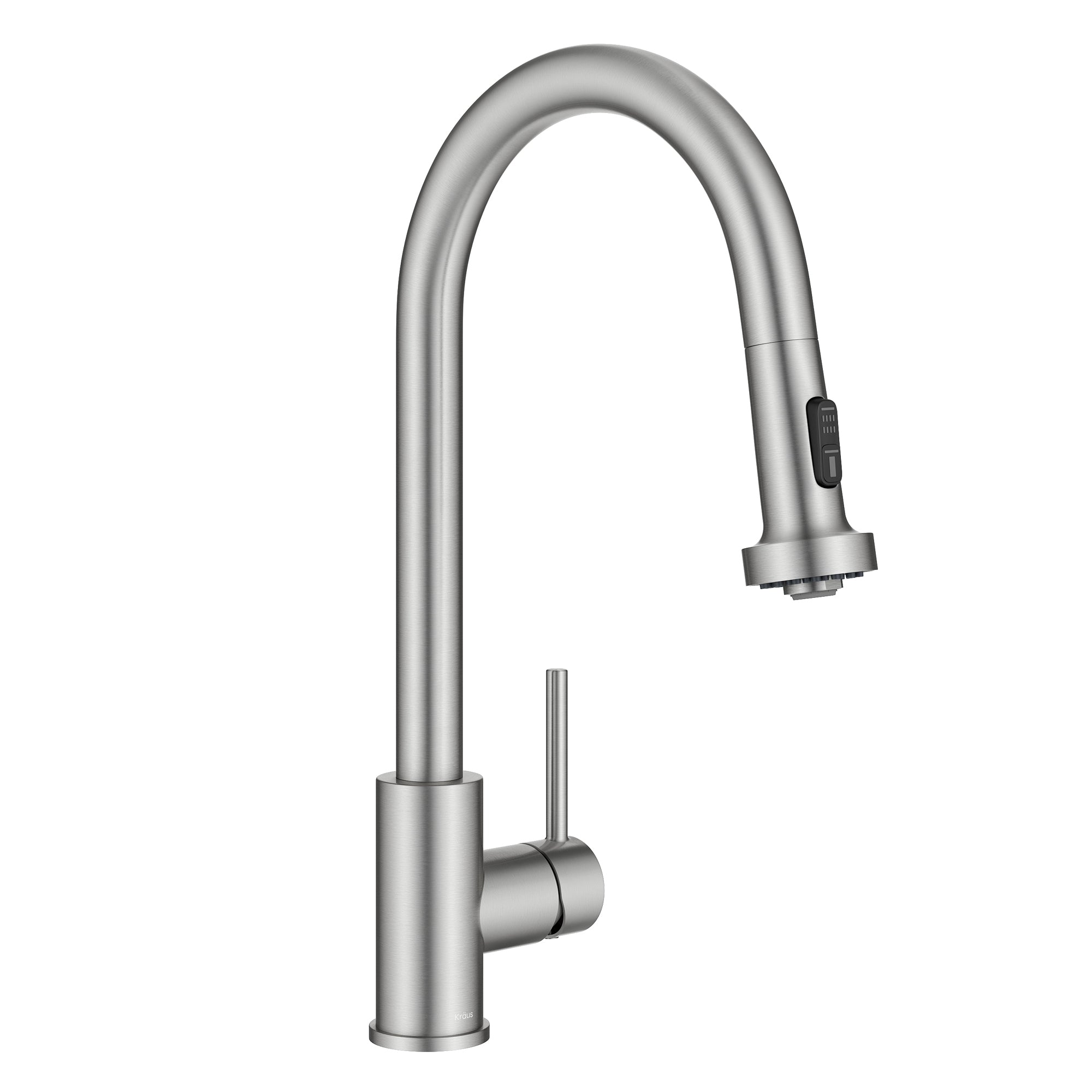 KRAUS 2-Function Single Handle Pull Down Kitchen Faucet in Spot-Free Stainless