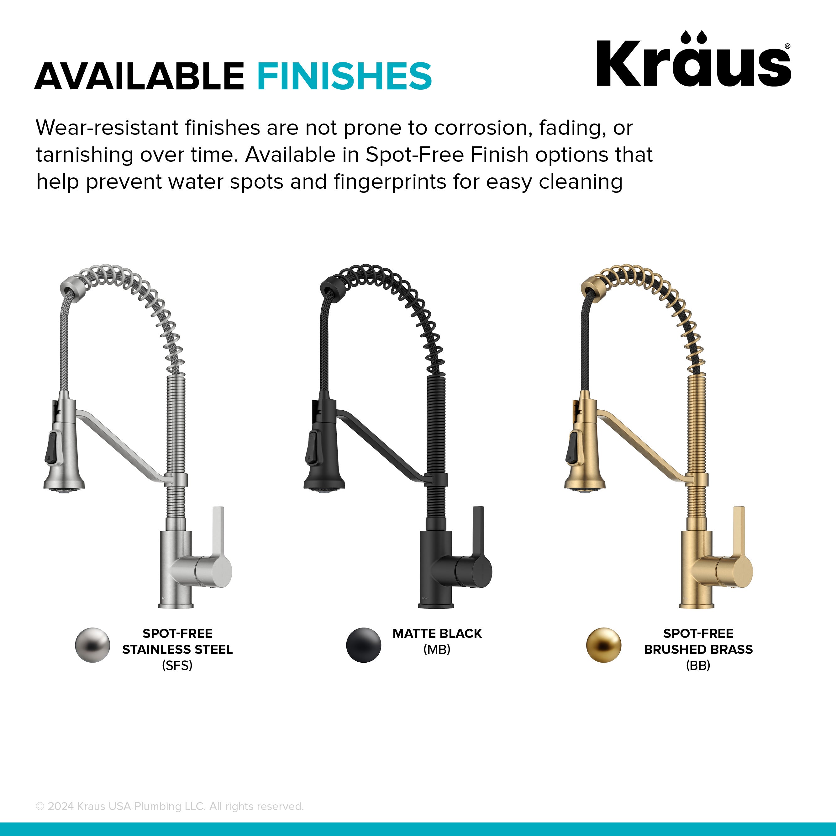 KRAUS Britt Single Handle Pull Down Kitchen Faucet in Spot-Free Brushed Brass