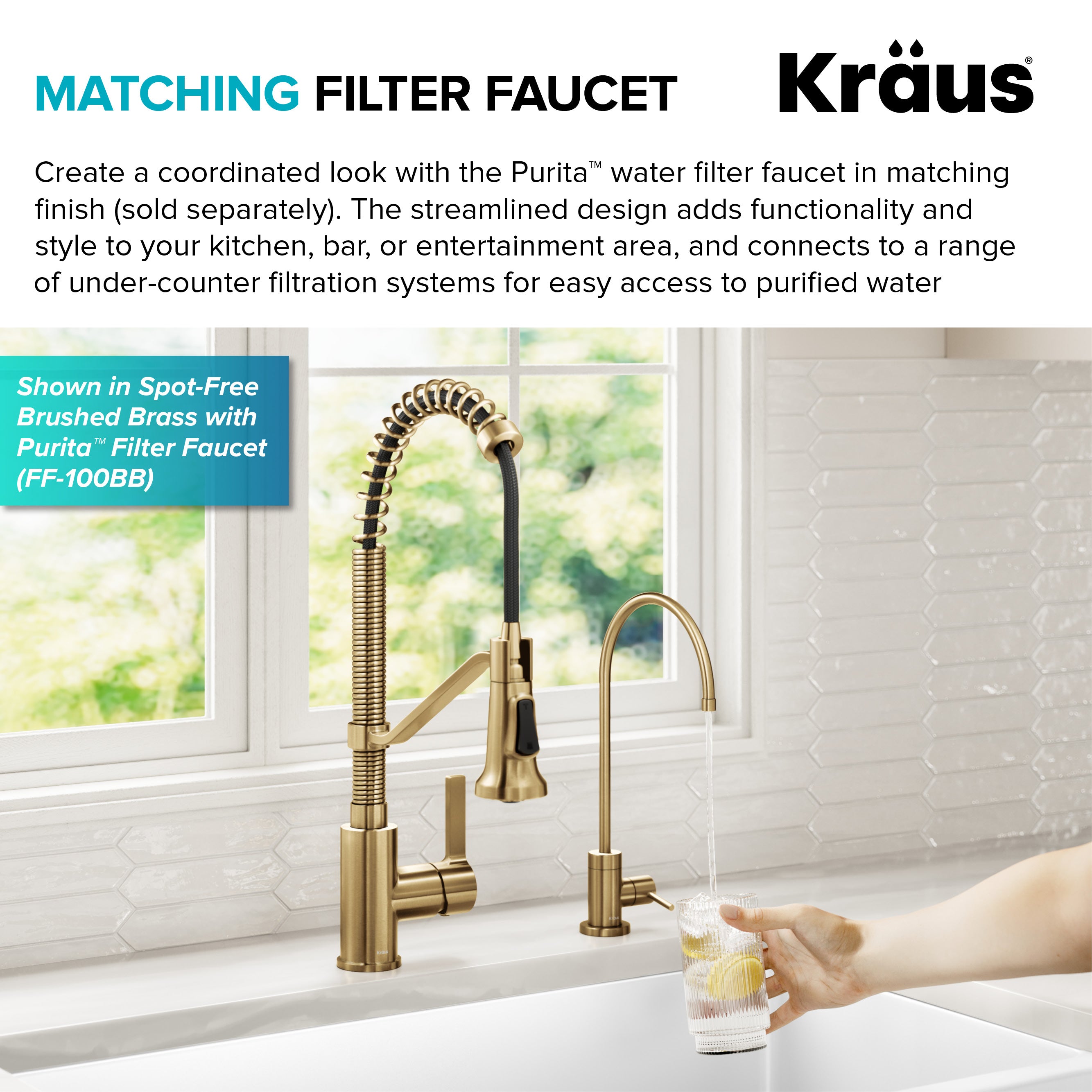 KRAUS Britt Single Handle Pull Down Kitchen Faucet in Matte Black