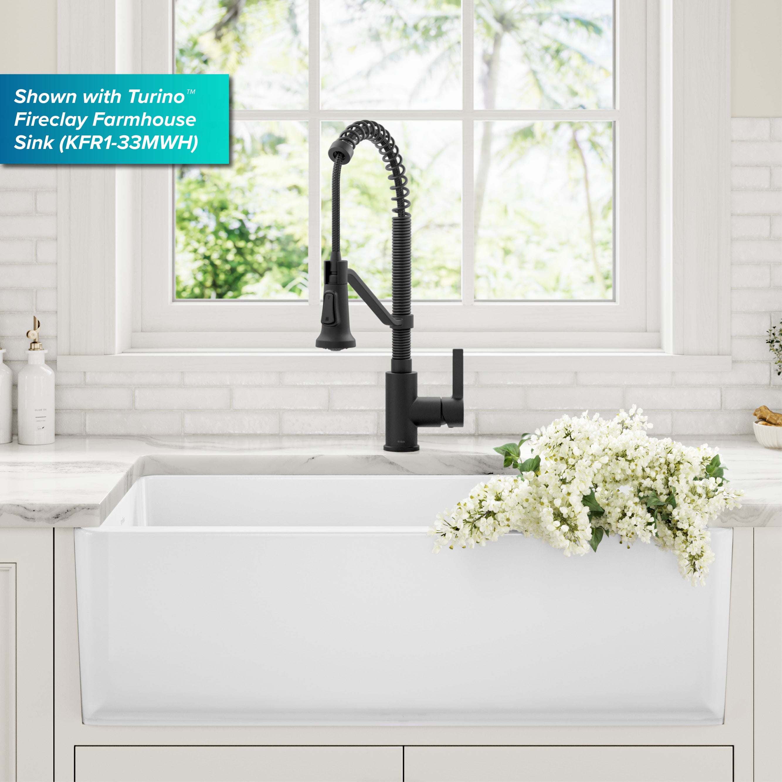 KRAUS Britt Single Handle Pull Down Kitchen Faucet in Matte Black