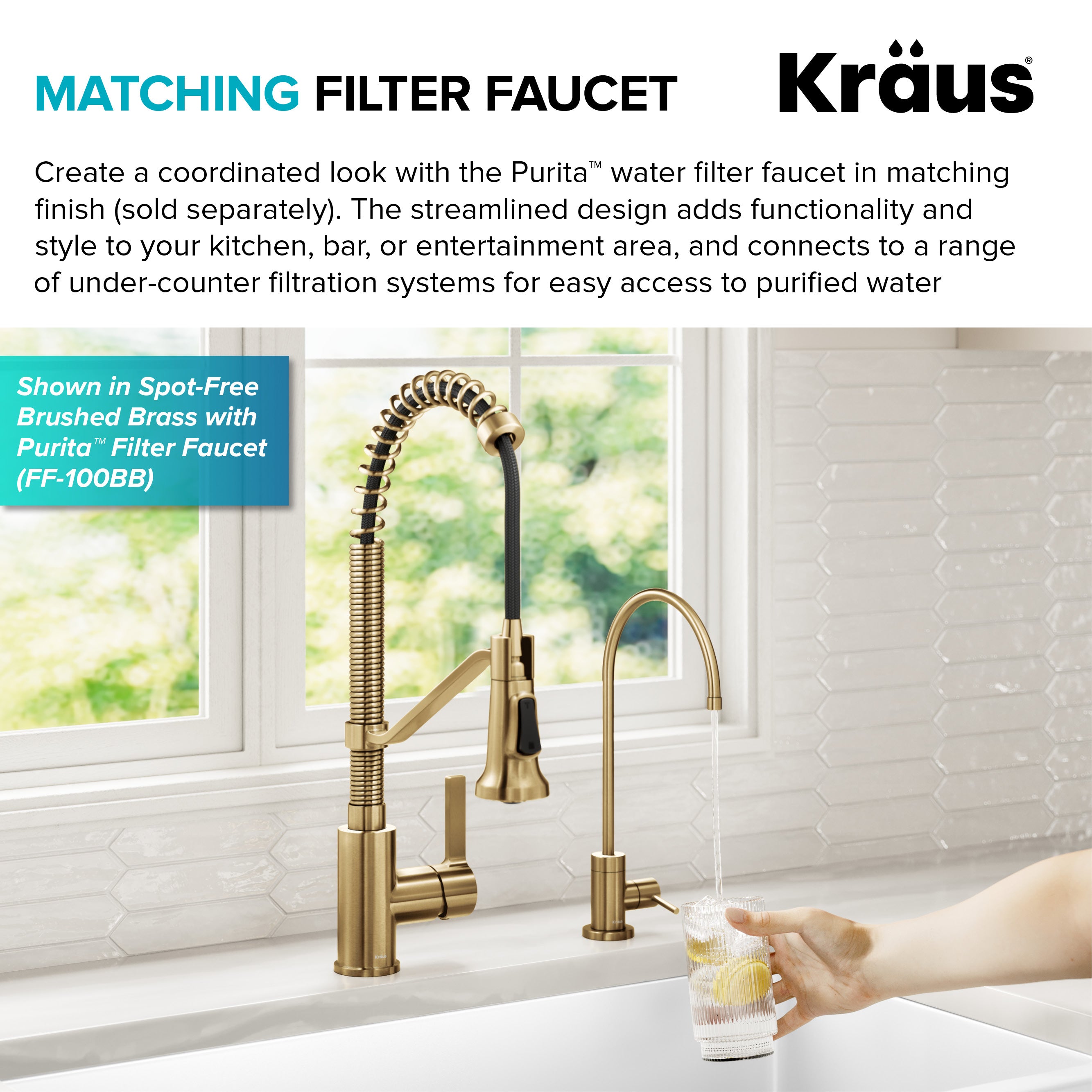 KRAUS Britt Single Handle Pull Down Kitchen Faucet in Spot-Free Stainless Steel